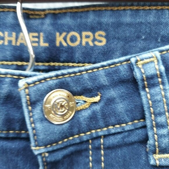 Michael Kors Denim Selma Mid Rise Skinny Straight Leg Womens Blue Size 8 - Picture 3 of 8